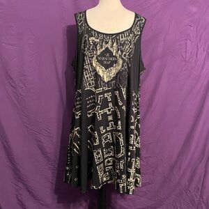 Hot Topic Harry Potter Black Marauder's Map Tank Dress. Size 4-5X.